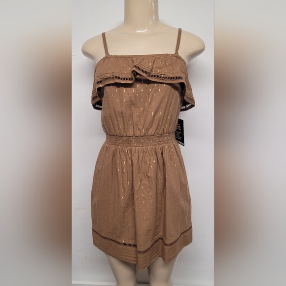 Express Cotton / Metallic Sundress XS New - Picture 1 of 7